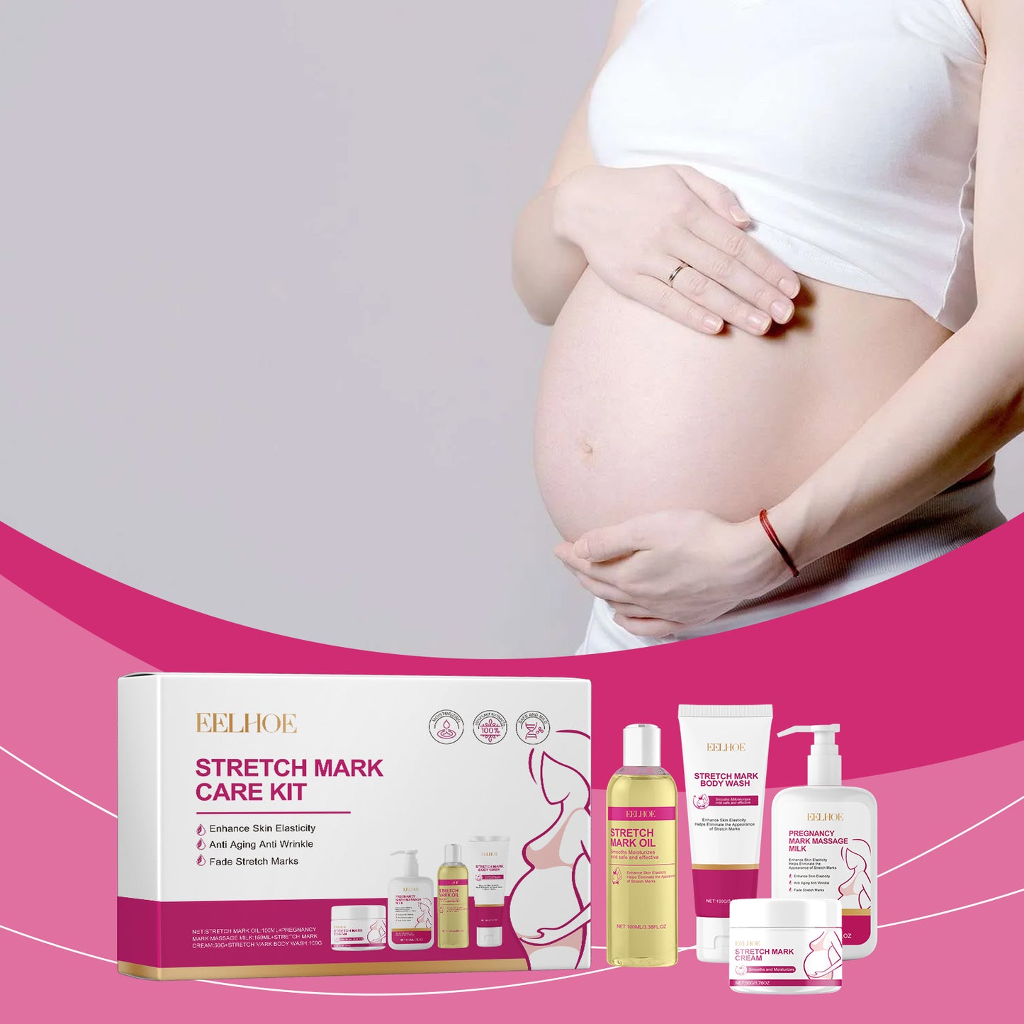 EELHOE Skin Care Set Gently Moisturizes Postpartum Skin Fine Lines, Firming And Smoothing Skin Body Care