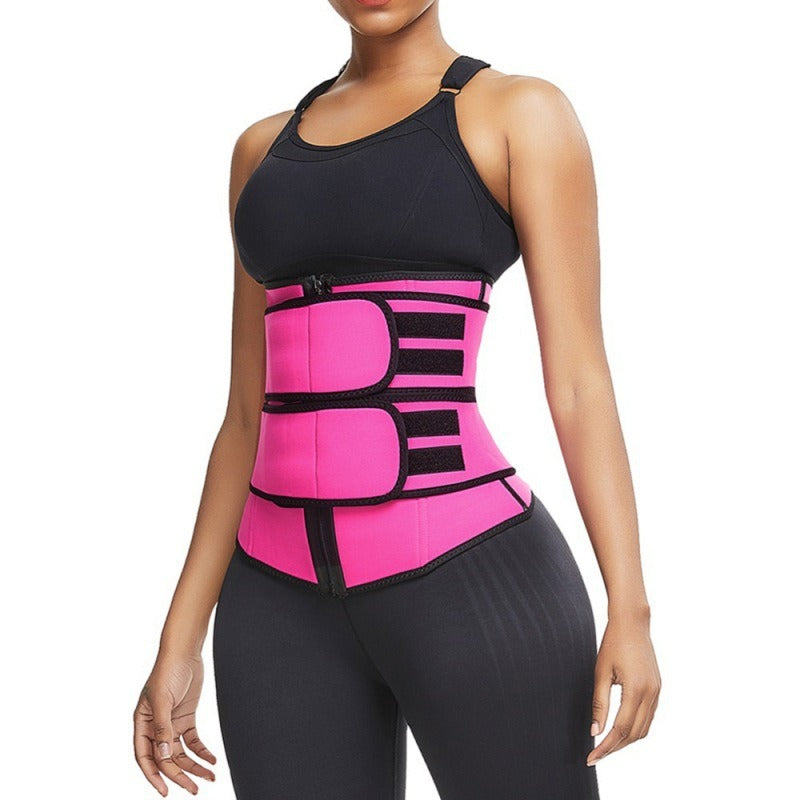 Women's zippered waist shaping clothing belt, beauty and sports belt belt